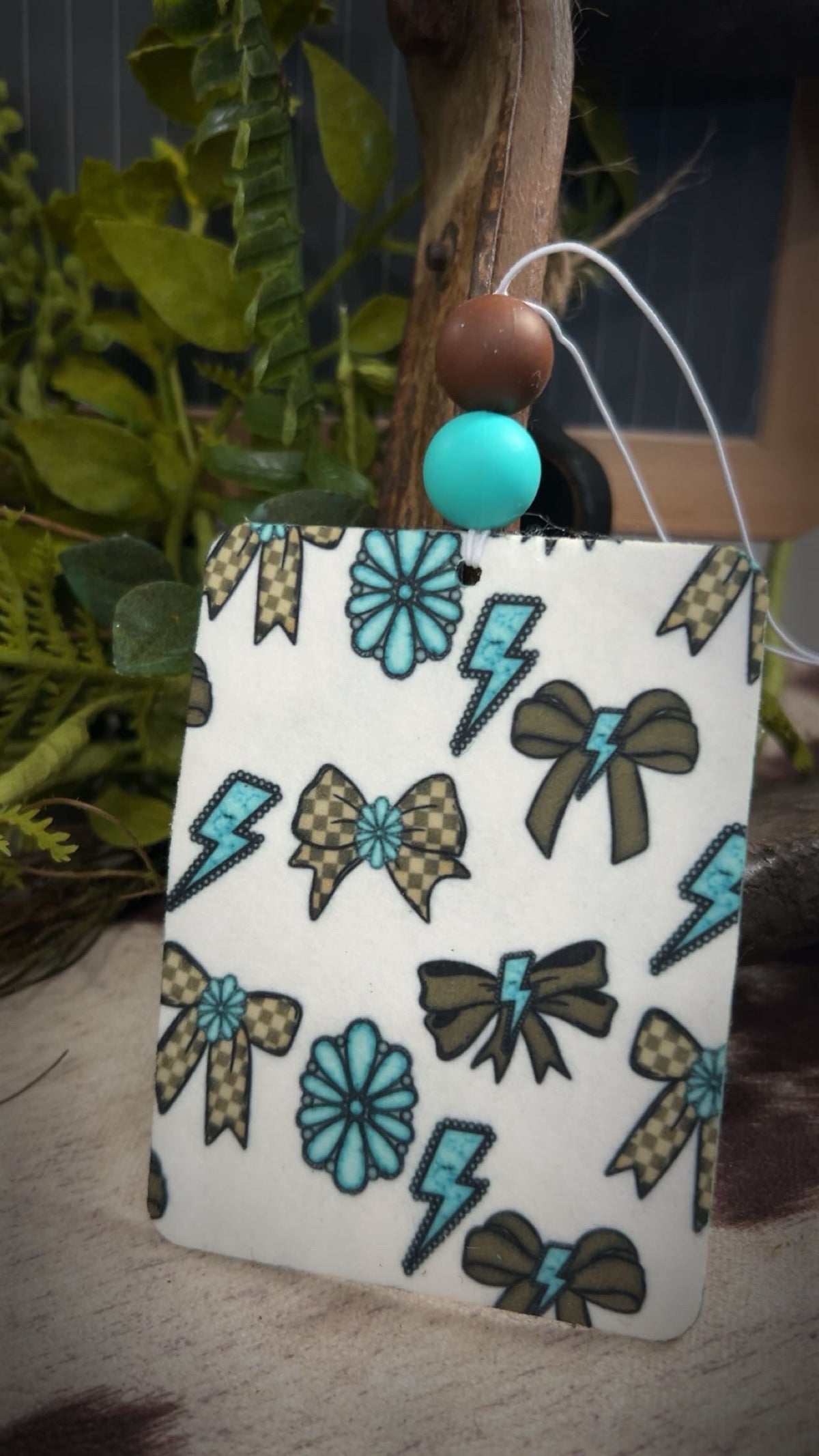 Lightning Bolt Turquoise air freshener