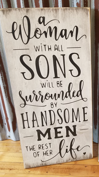 Woman with all sons