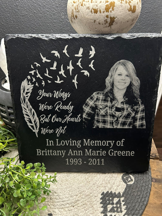 Laser Engraved Personalized Memorial Plaque Click on the Picture to add details