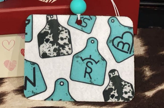 COW Ear Tag Air Freshener