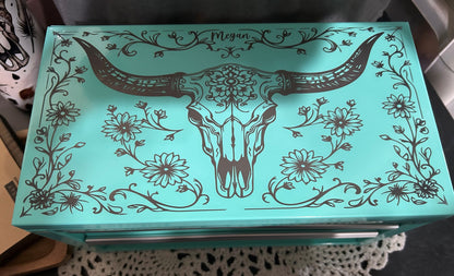 Laser Engraved Metal Tool Box / Personalized