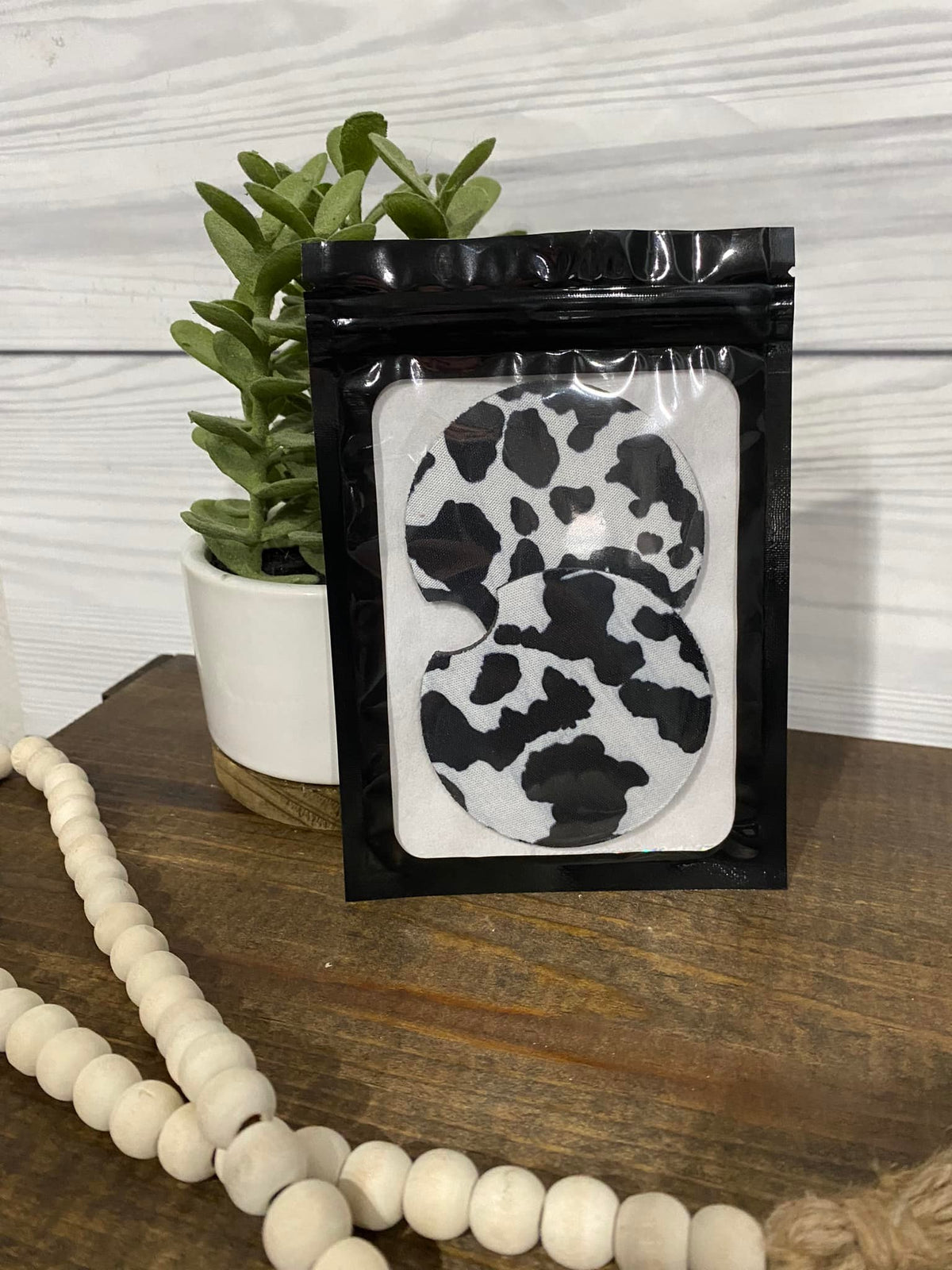 COWHIDE Pattern Car Coaster