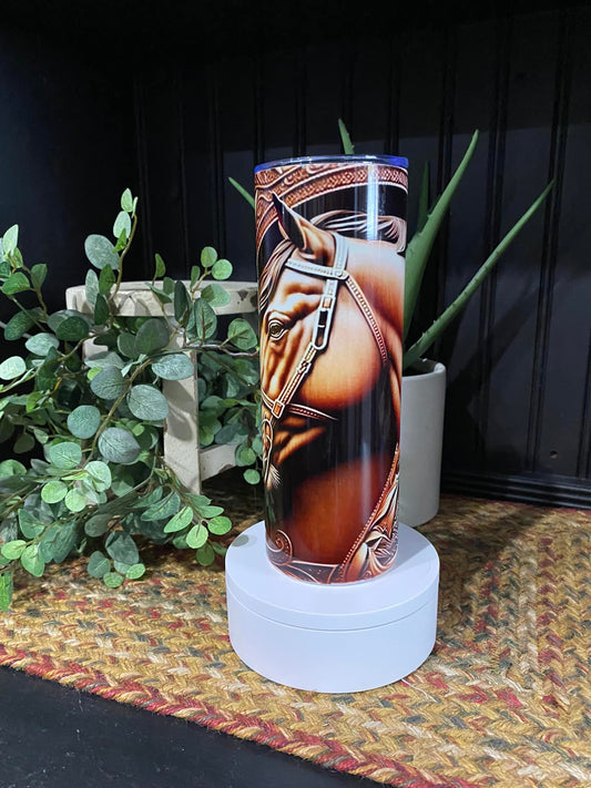 20 oz Tumbler Horse
