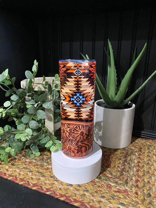 20 oz Tumbler Western Pattern