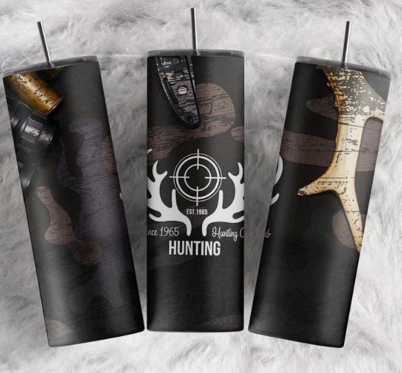Black Hunting Deer Antlers20oz Tumbler
